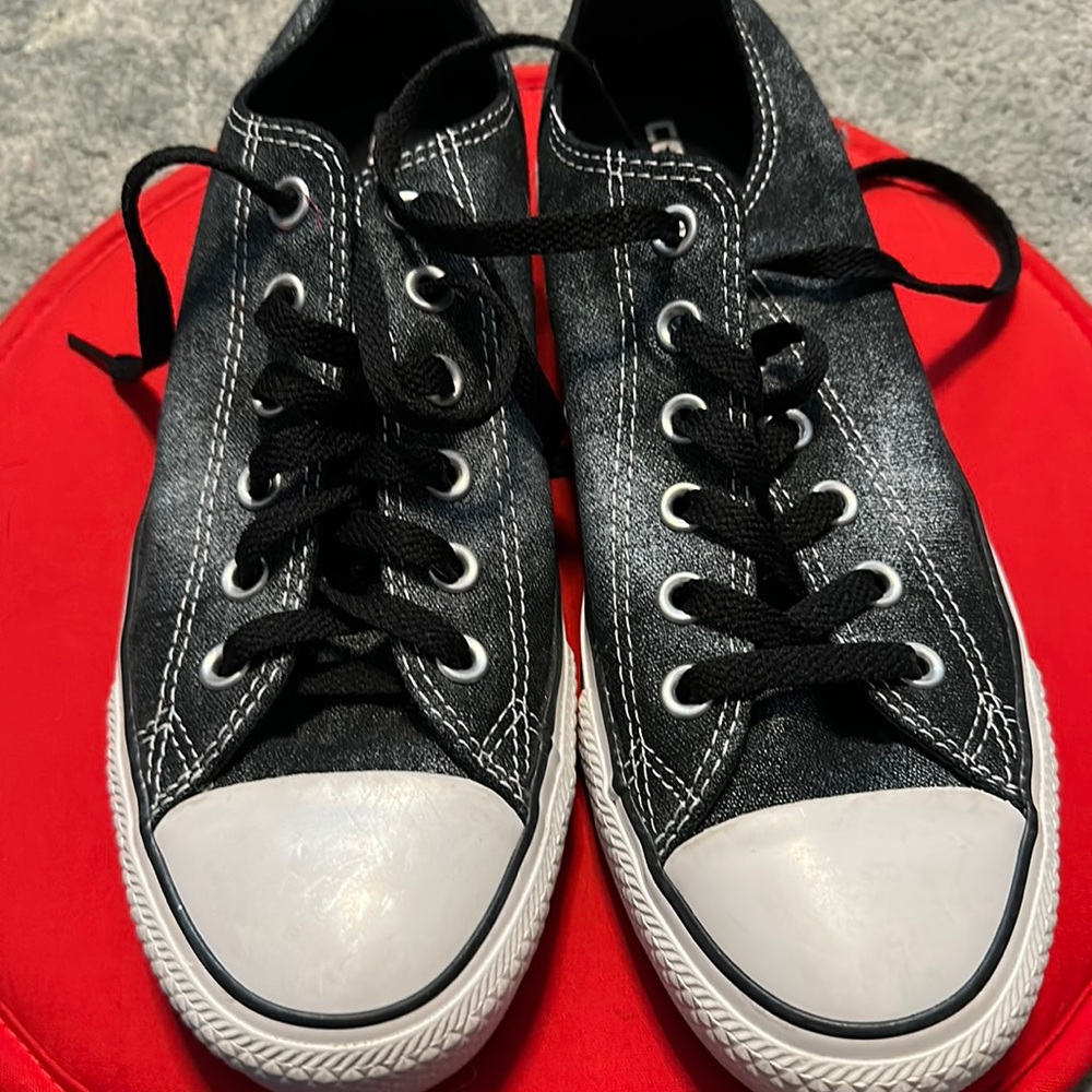 Convese All Star black acid wash sneakers